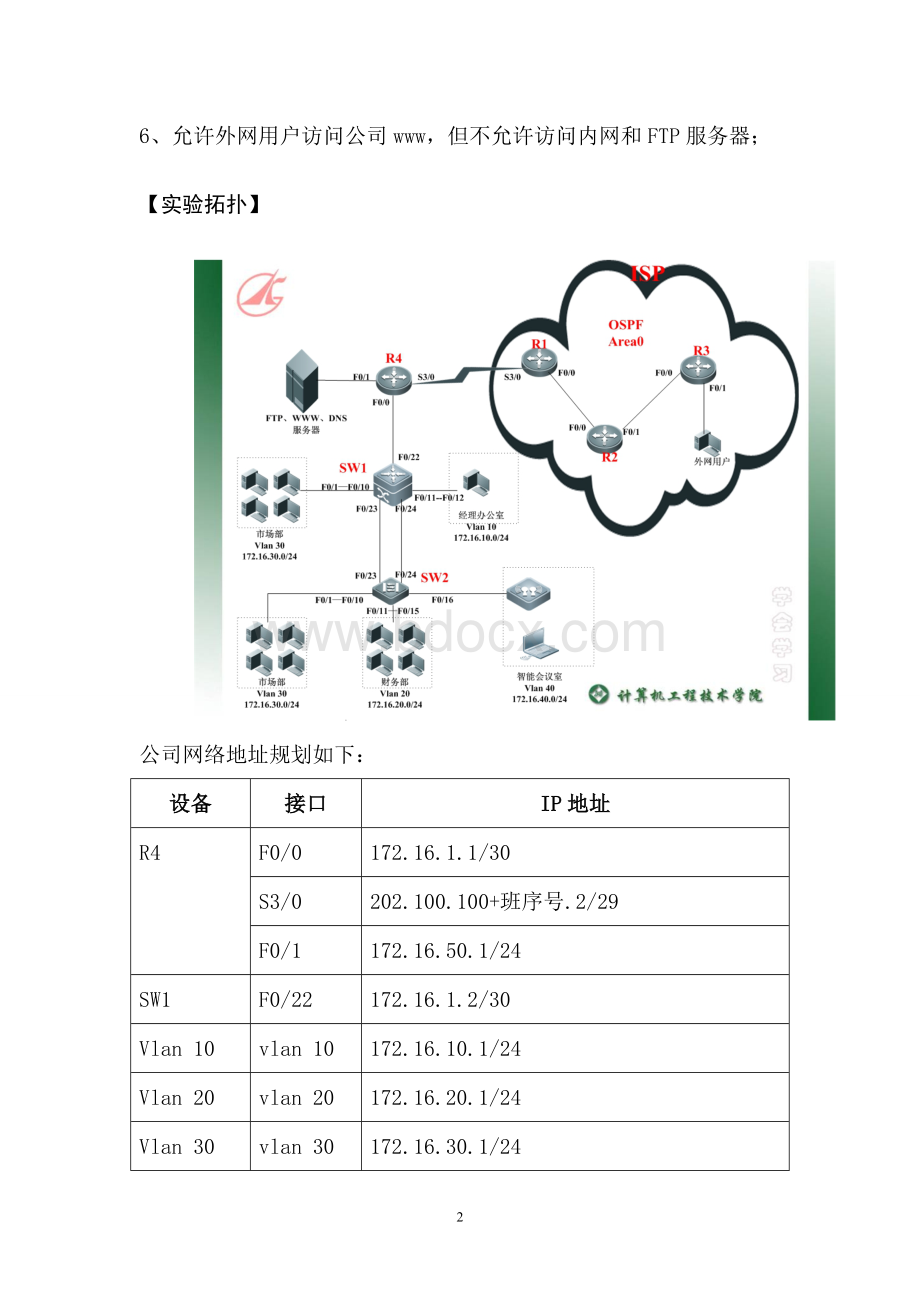 综合案例2中小公司网络系统集成项目文档格式.doc_第3页