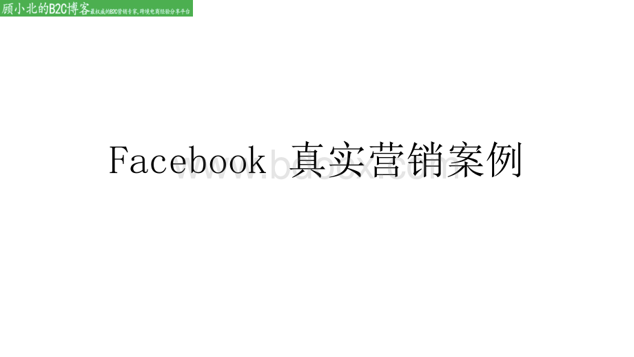 facebook真实营销案例.pptx_第1页