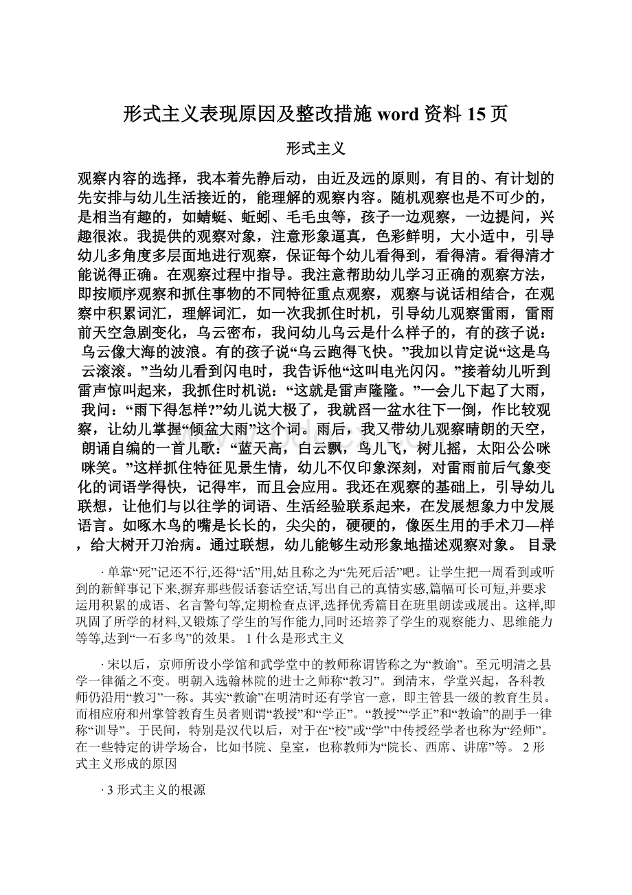 形式主义表现原因及整改措施word资料15页.docx