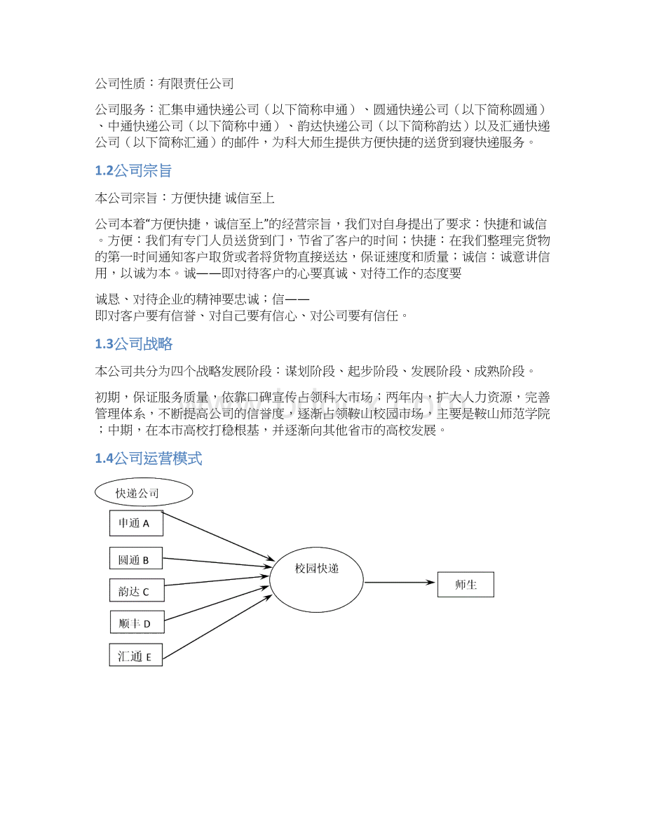 校园快递业务承接及配送服务项目商业计划书文档格式.docx_第2页