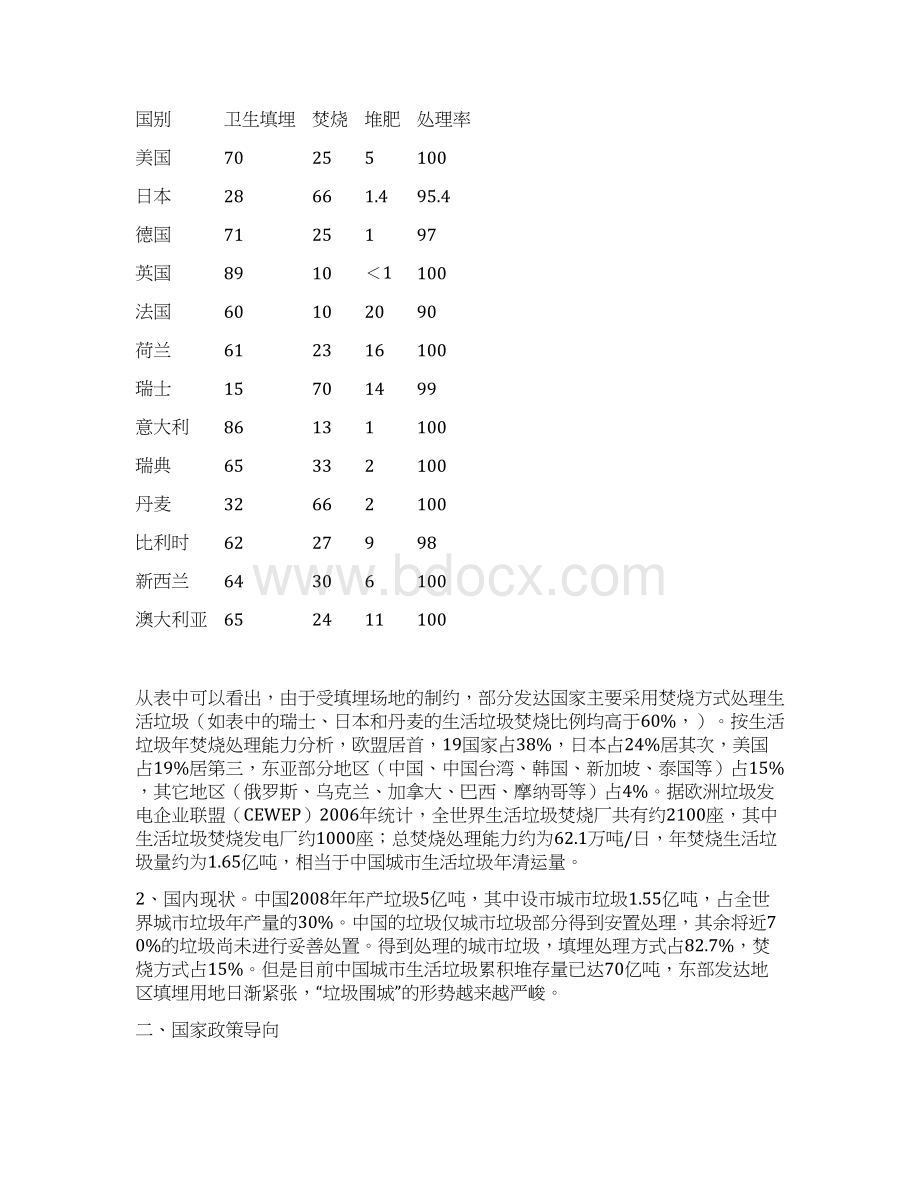 中国垃圾焚烧发电行业深度调研报告Word格式.docx_第3页
