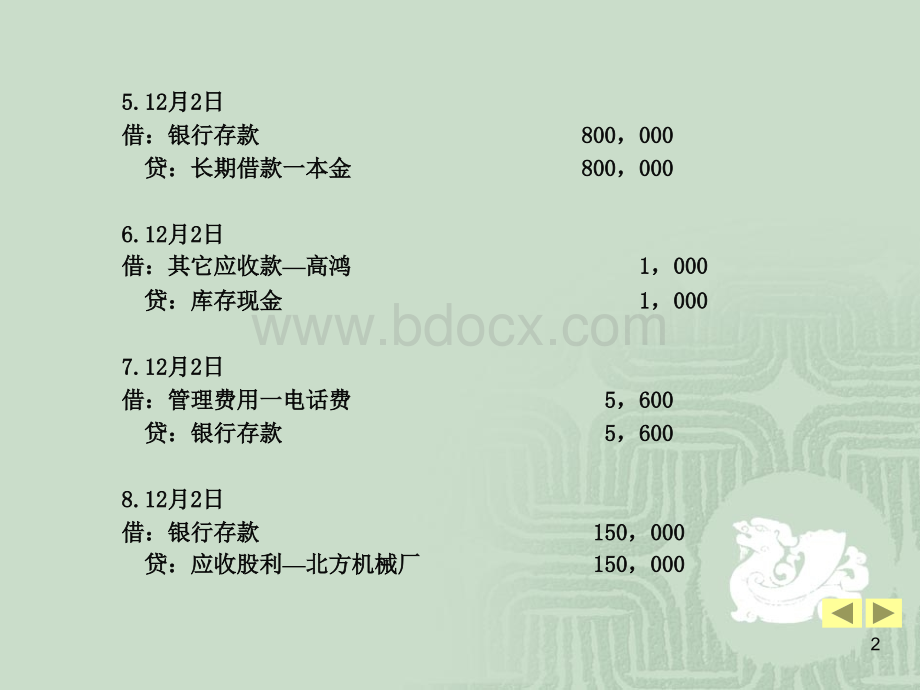 《会计模拟》分录(13)PPT文件格式下载.ppt_第2页