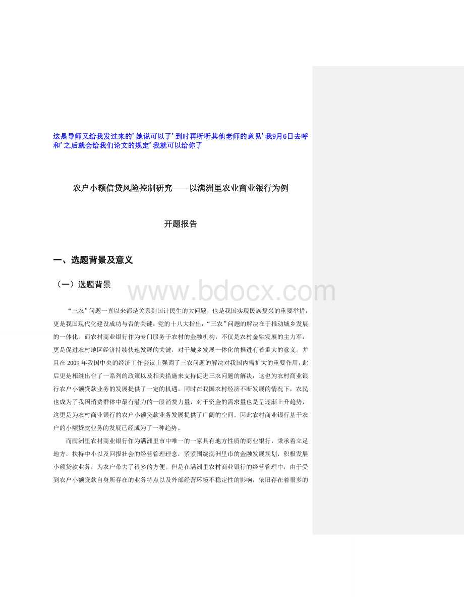 农村商业银行农户小额贷款风险控制Word文档格式.doc_第1页