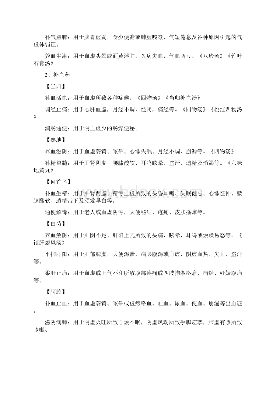 完整版各种中药功效大全推荐文档Word文档下载推荐.docx_第2页