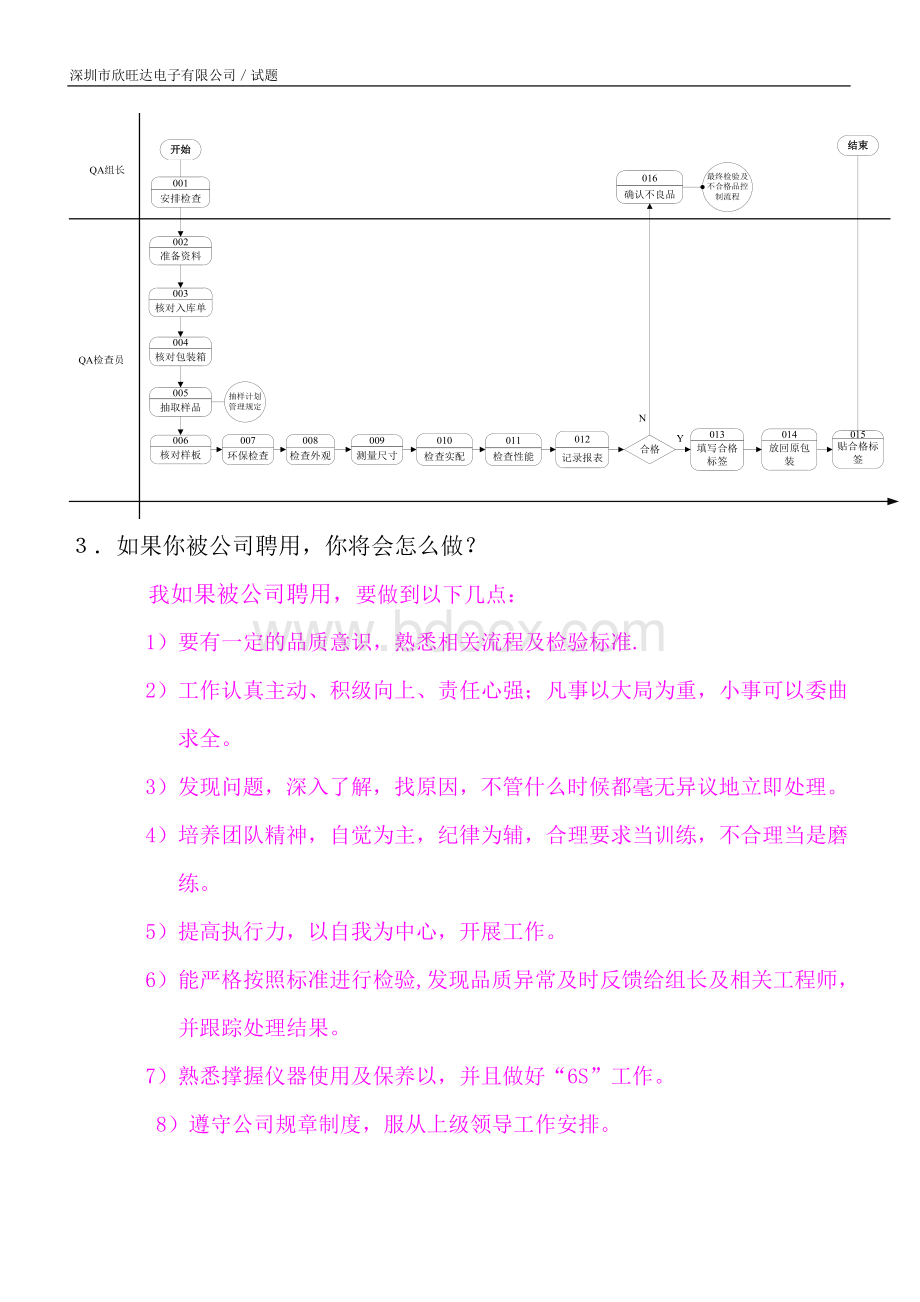 QA检验员入职测试题(答案)Word文档下载推荐.doc_第3页