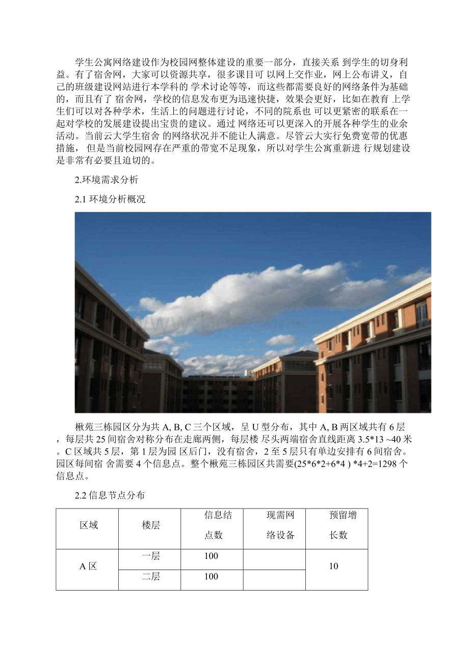 学生宿舍公寓网络建设项目需求分析文档.docx_第2页