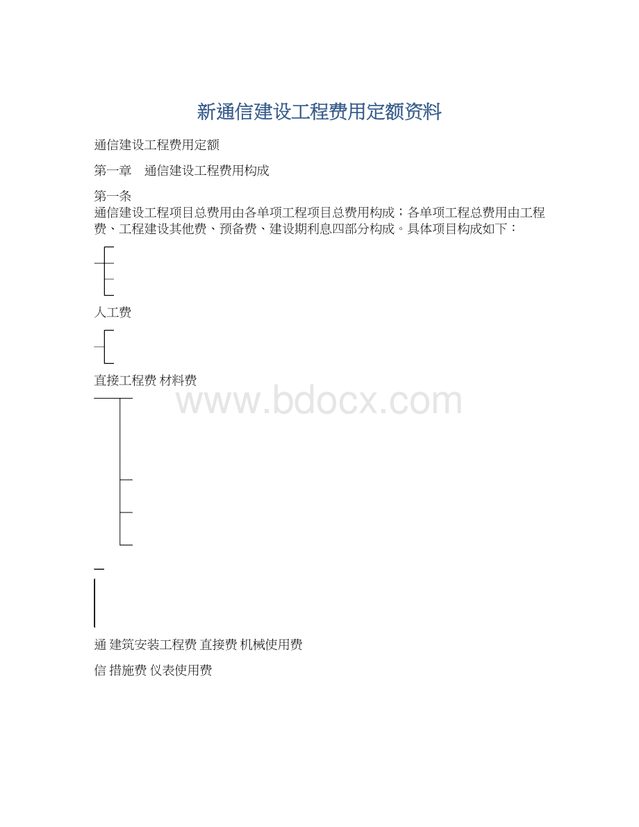 新通信建设工程费用定额资料Word文档格式.docx