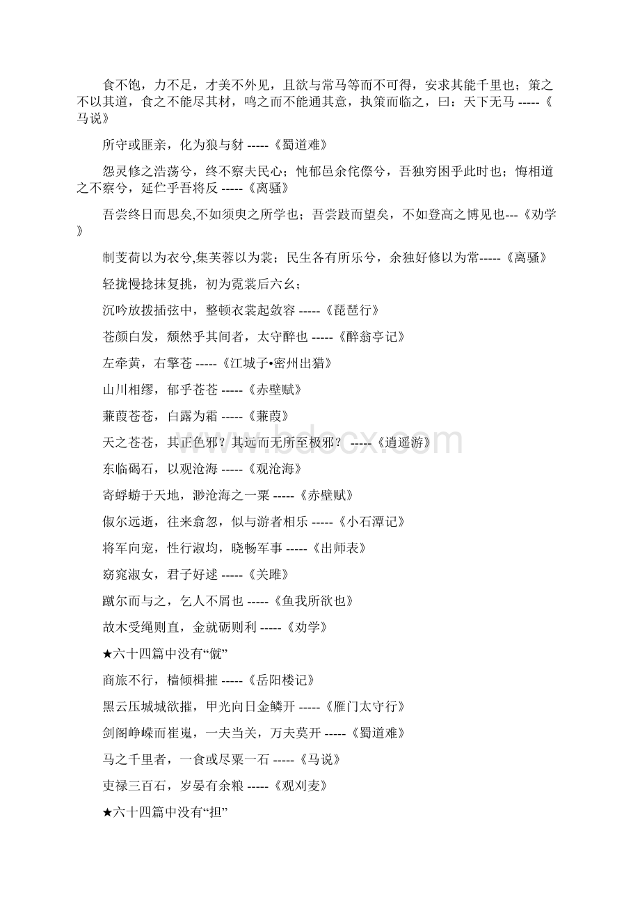 高考古诗文默写六十四篇易错字.docx_第2页