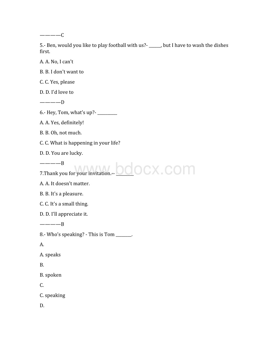 北京大学15秋《大学英语1》作业3答案.docx_第2页