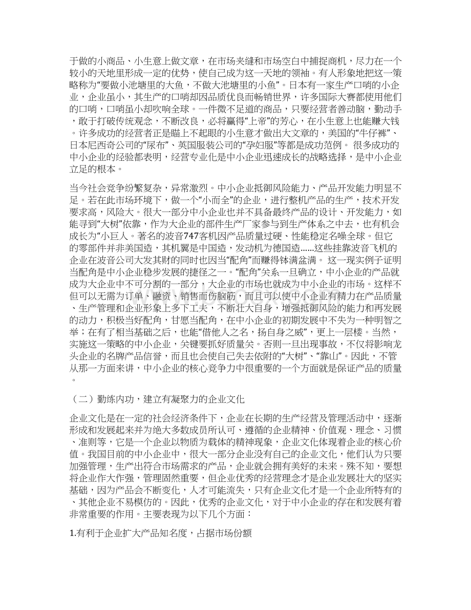 中小型企业如何建立自己的核心竞争力本科毕业论文.docx_第3页