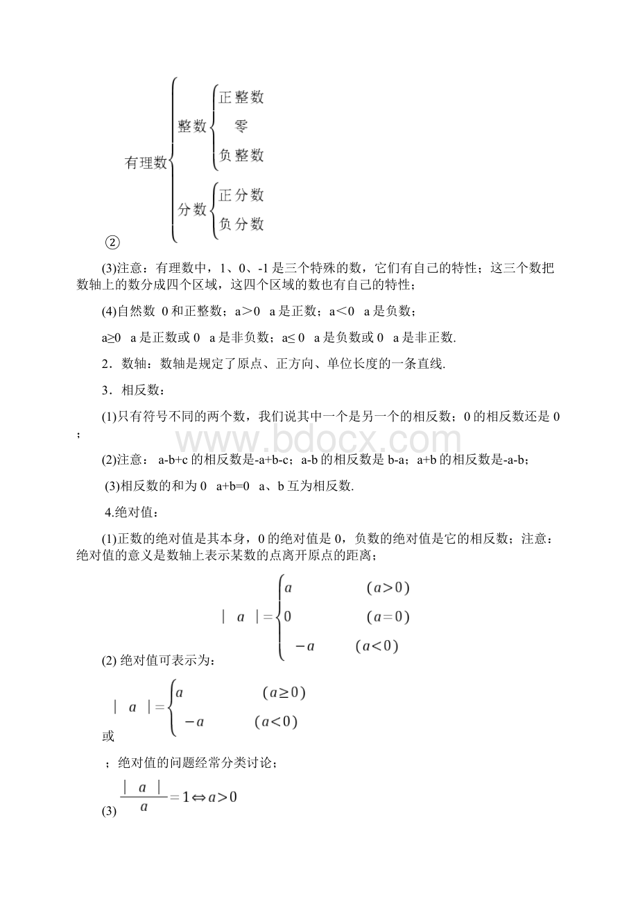 初一数学上册知识点总结及练习良心出品必属精品.docx_第2页