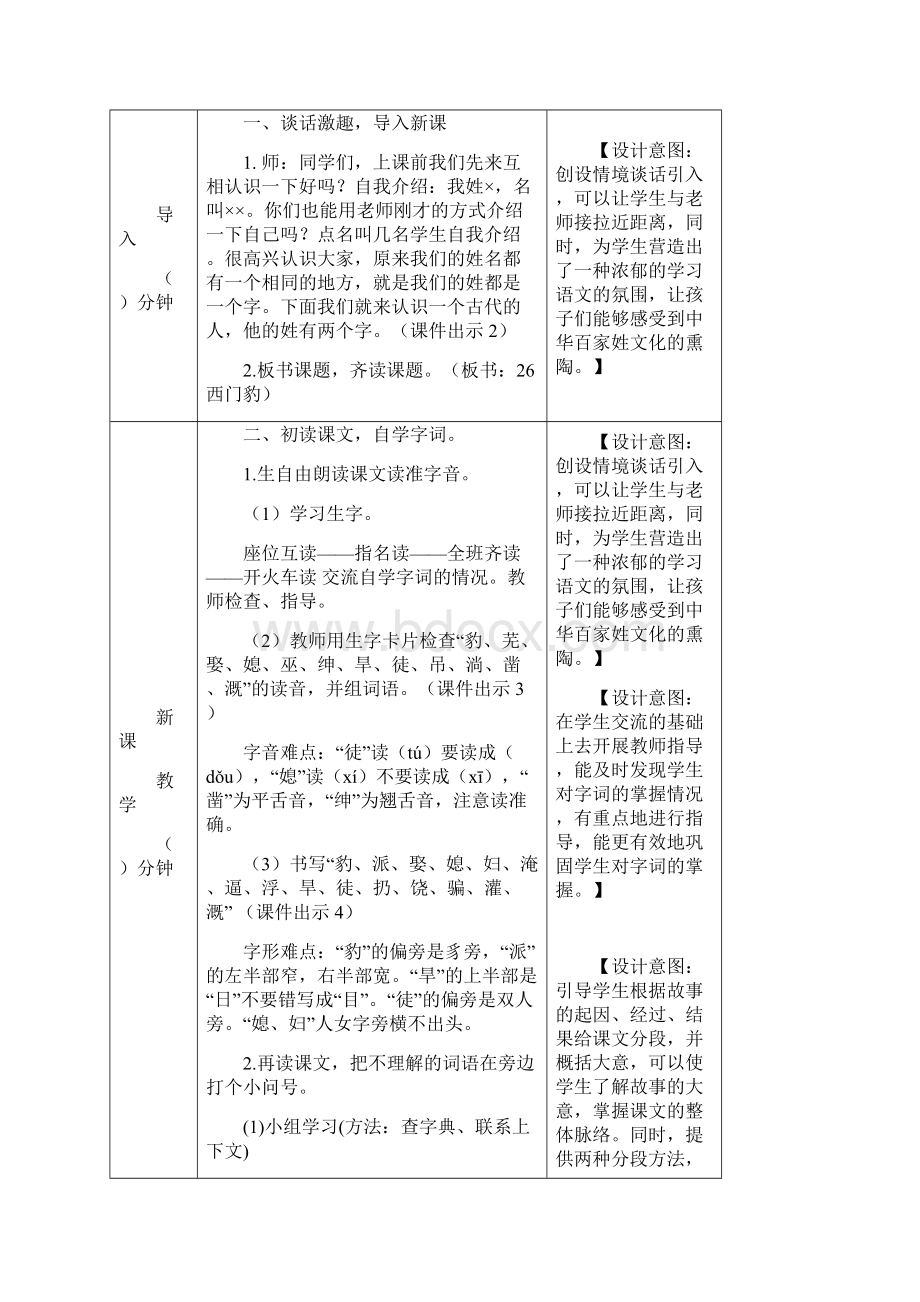 部编版四年级语文上册 教案 26 西门豹治邺 2.docx_第2页