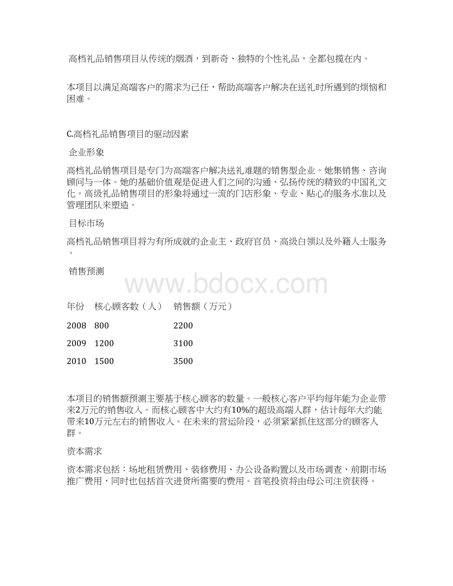 精作XX高级定制礼品店投资经营项目商业计划书.docx_第2页