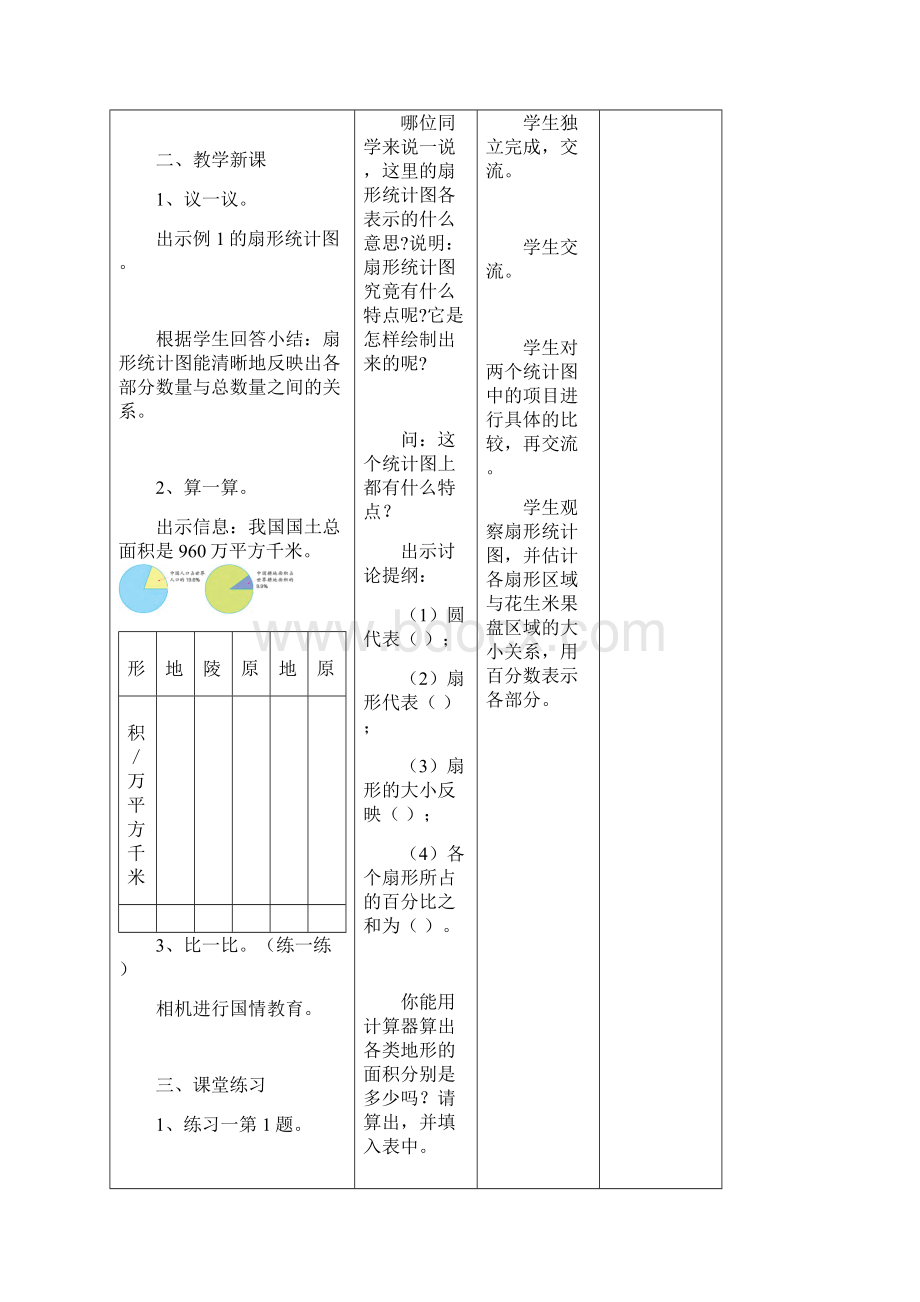 春学期六年级下册数学教案01 扇形统计图Word下载.docx_第2页