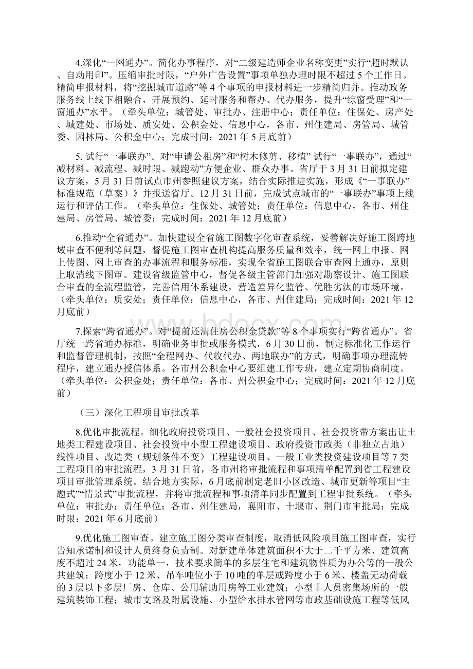 聚焦高效办成一件事优化住建领域营商环境工作方案模板Word格式.docx_第2页