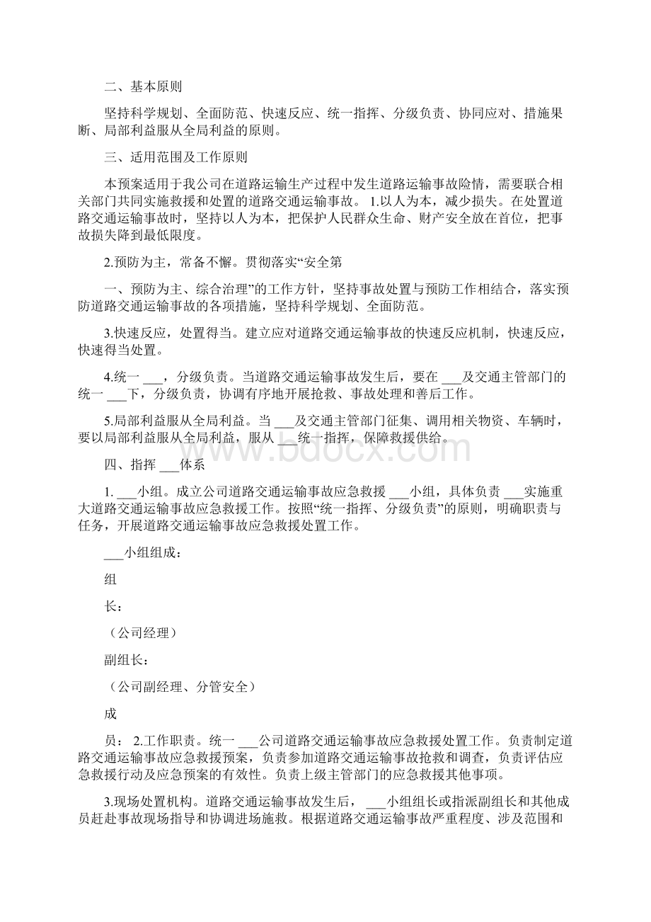 道路危险货物运输事故应急救援处置预案.docx_第3页