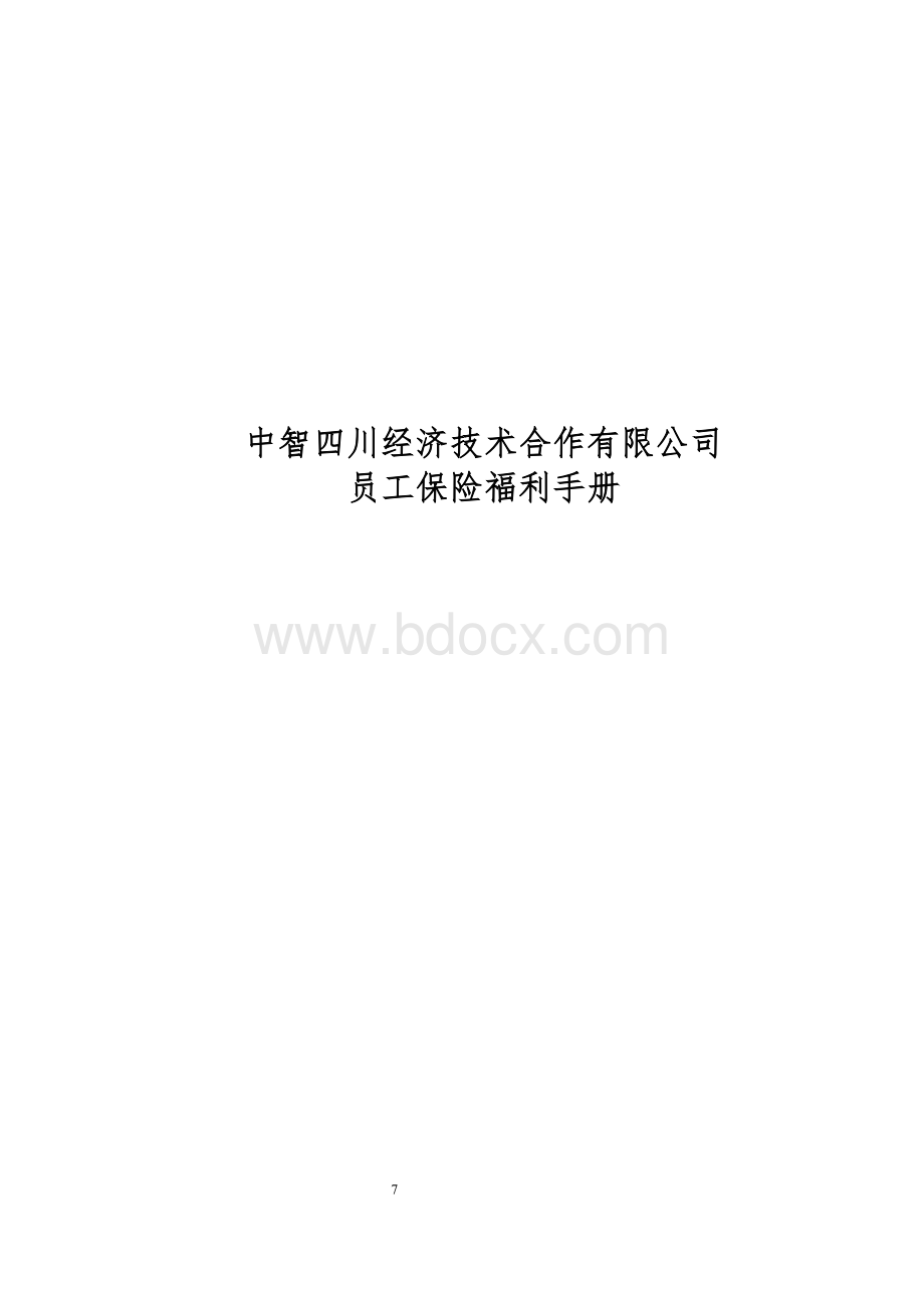 中智员工商业保险福利手册.doc