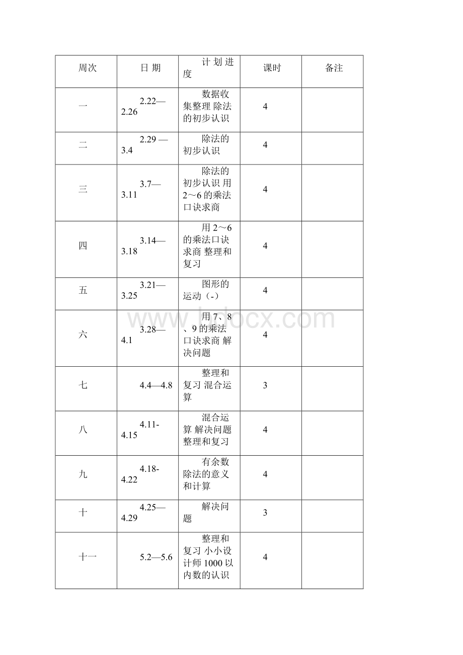 人教版小学二年级下册数学 全册教案.docx_第3页