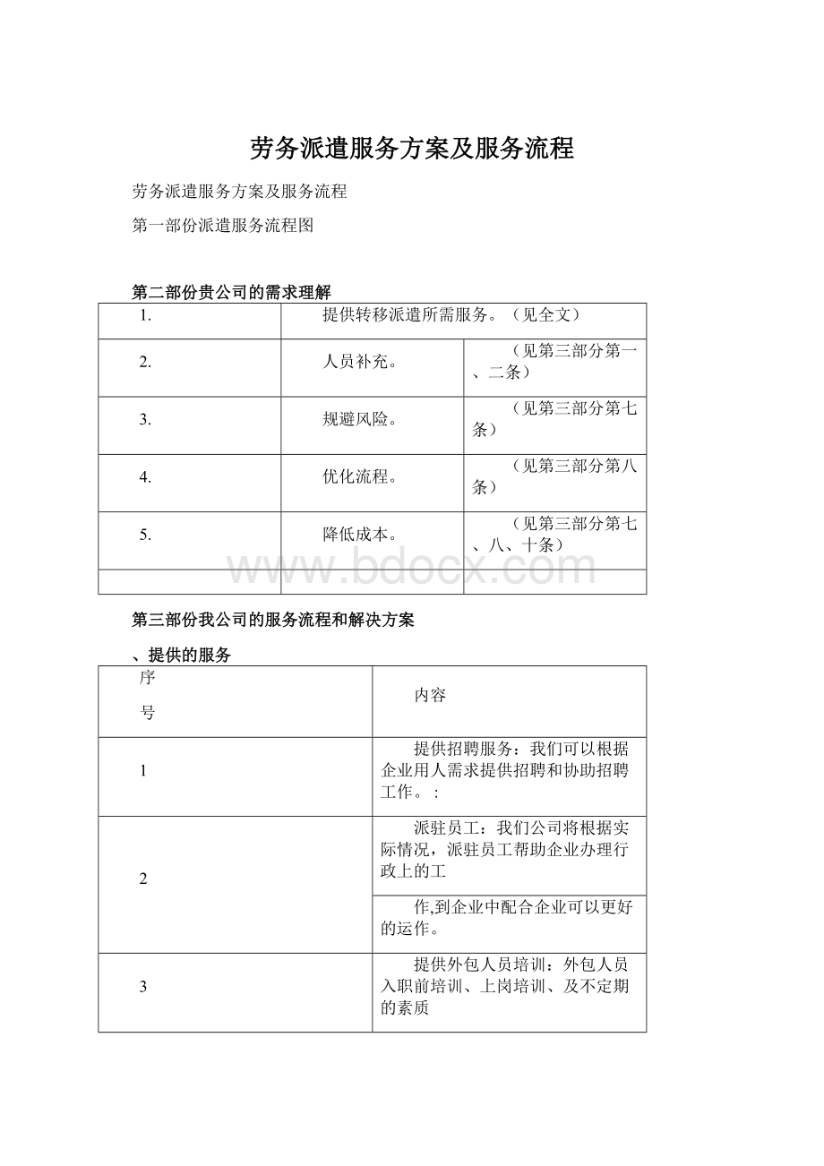 劳务派遣服务方案及服务流程.docx