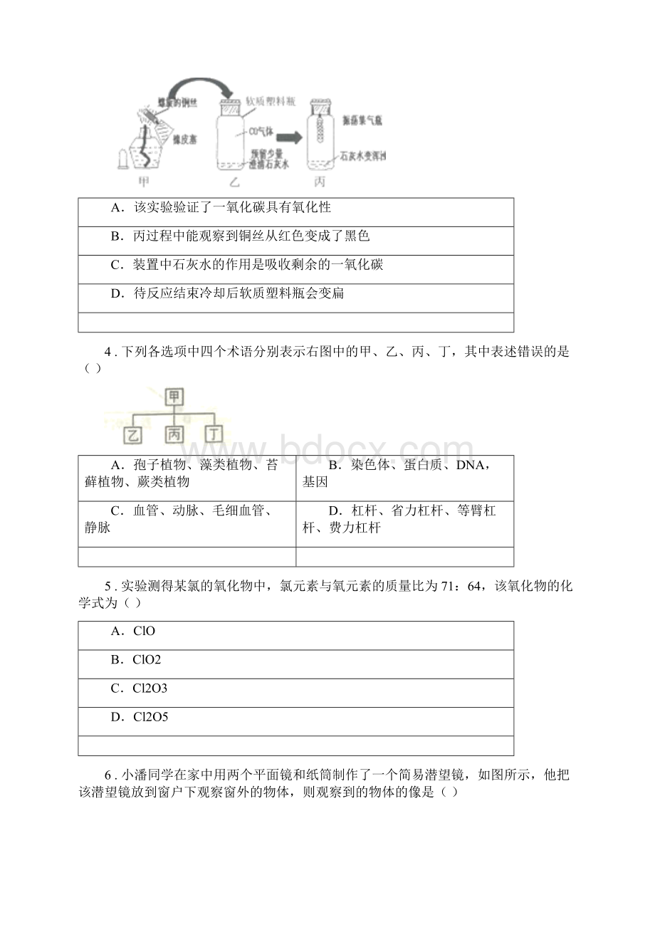 华东师大版版中考科学试题初中科学学业水平测试II卷模拟.docx_第2页