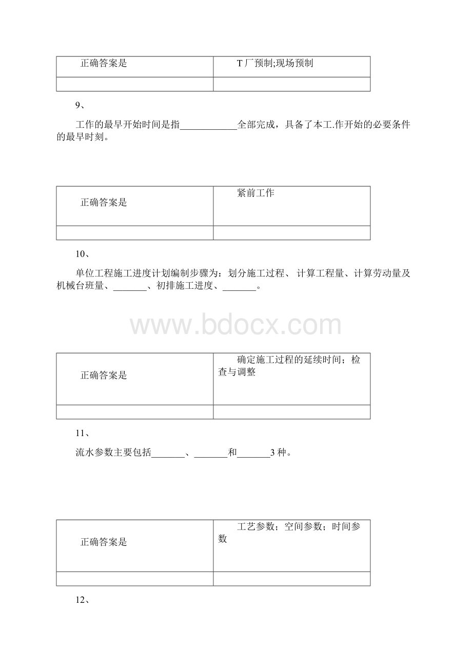 建筑工程施工组织 重庆大学练习题库及答案.docx_第3页