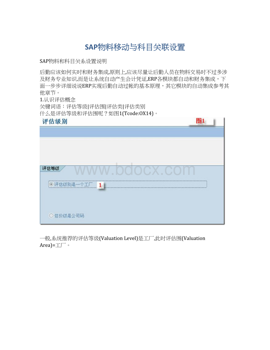 SAP物料移动与科目关联设置.docx