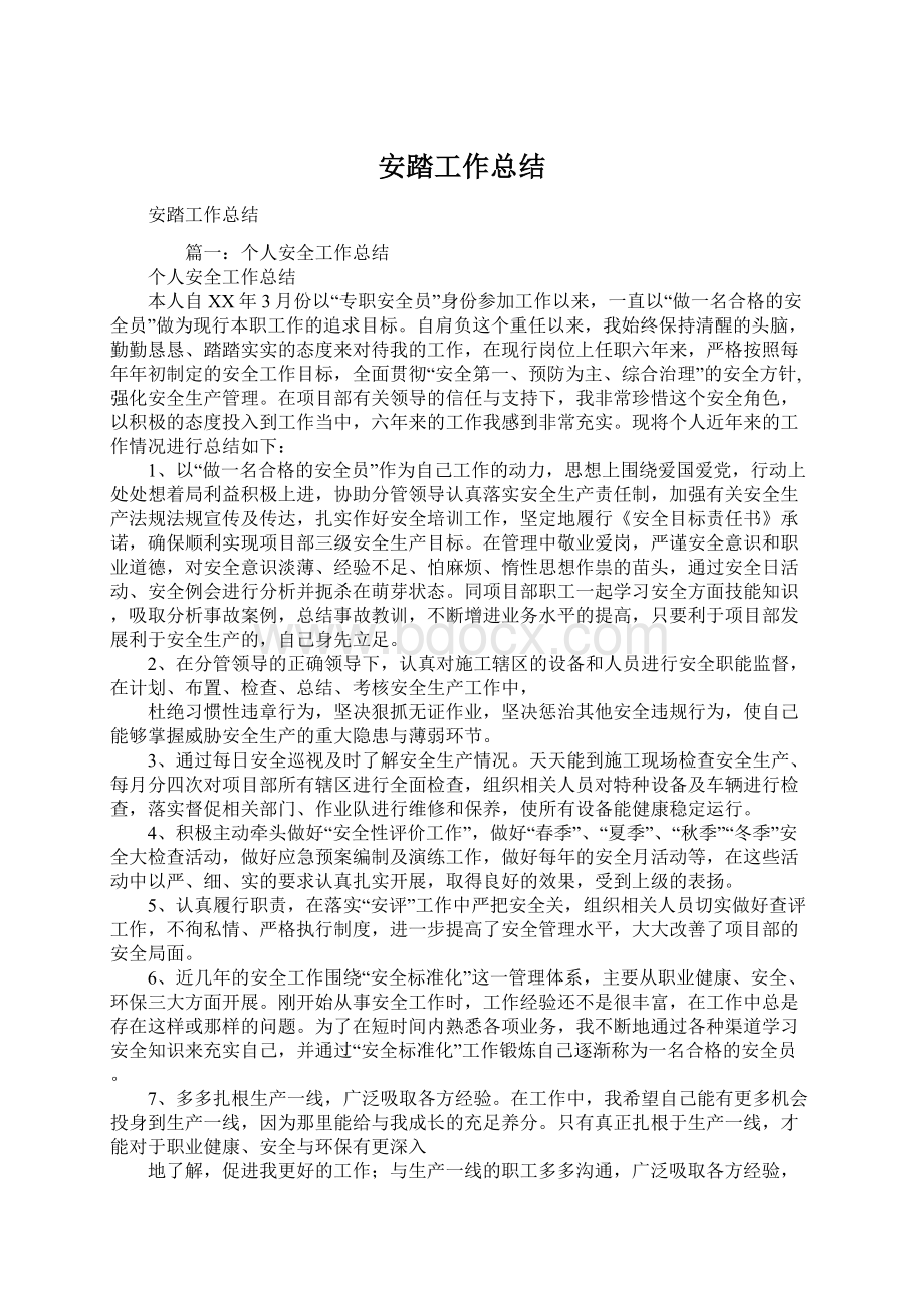 安踏工作总结文档格式.docx