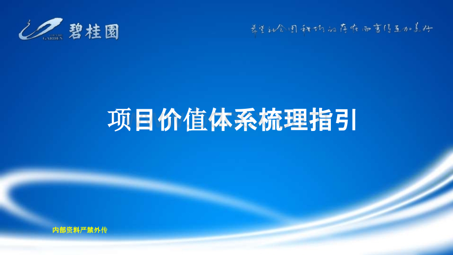 [碧桂园]项目价值体系梳理指引.pptx