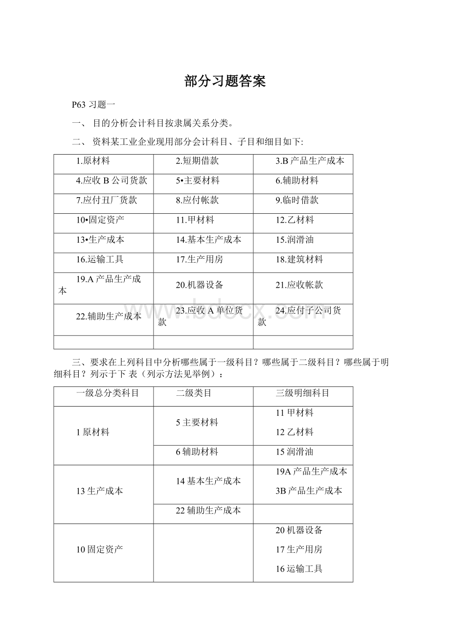 部分习题答案Word文档格式.docx