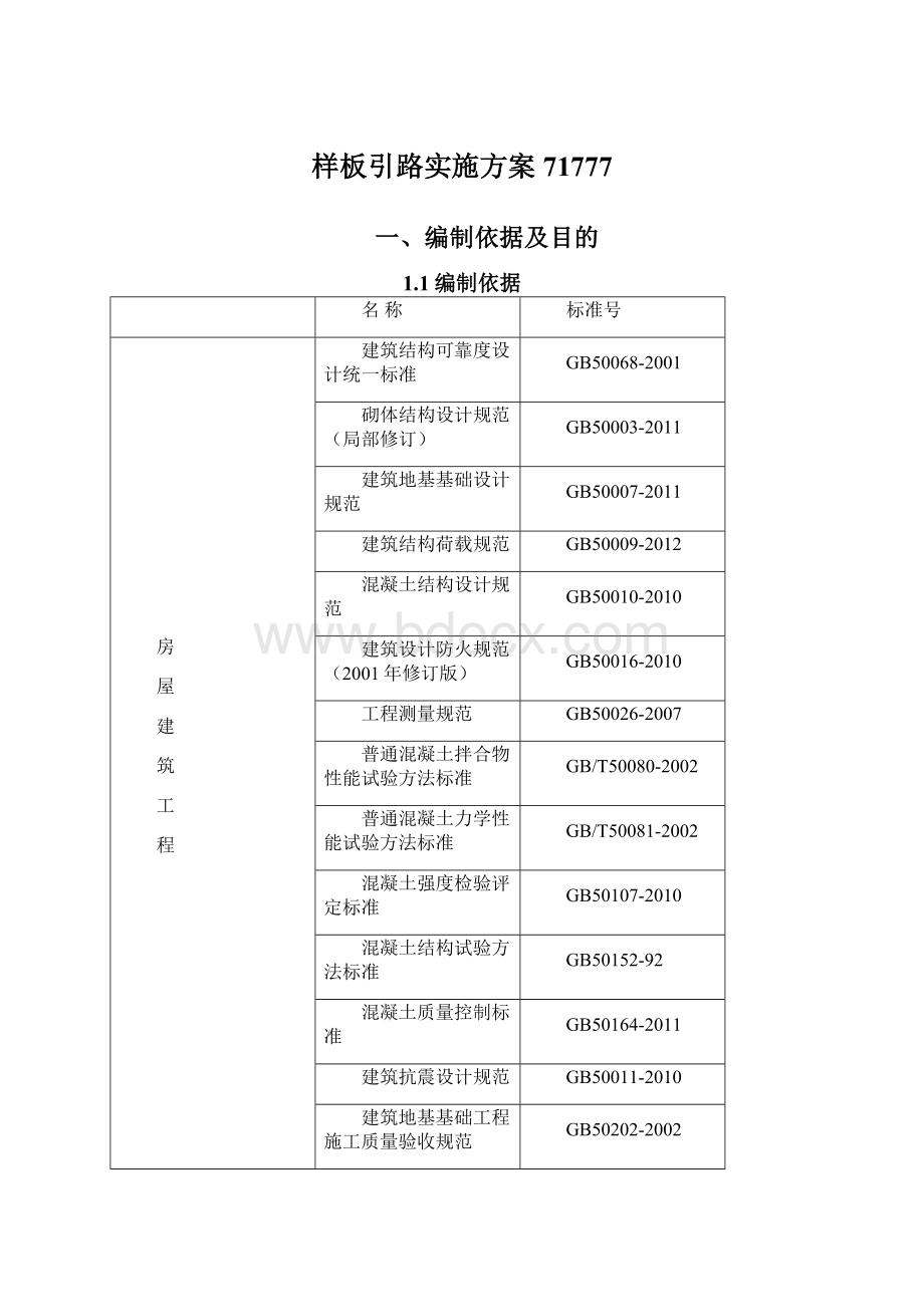 样板引路实施方案71777Word文档下载推荐.docx