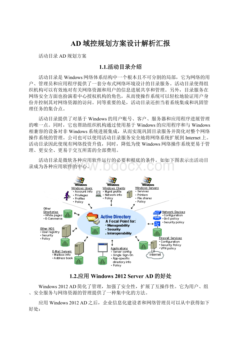 AD域控规划方案设计解析汇报.docx