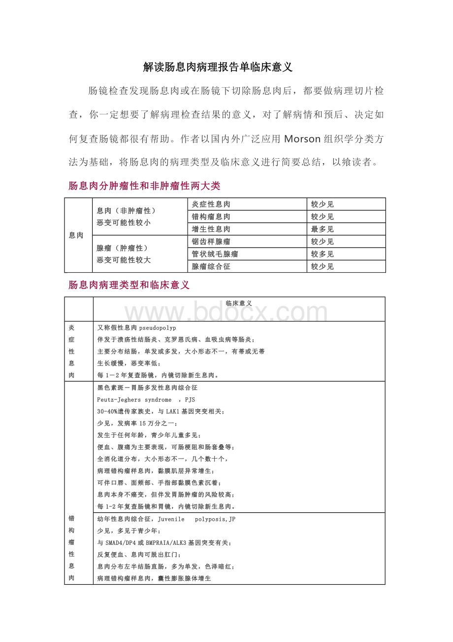 解读肠息肉病理报告单临床意义_精品文档.doc_第1页