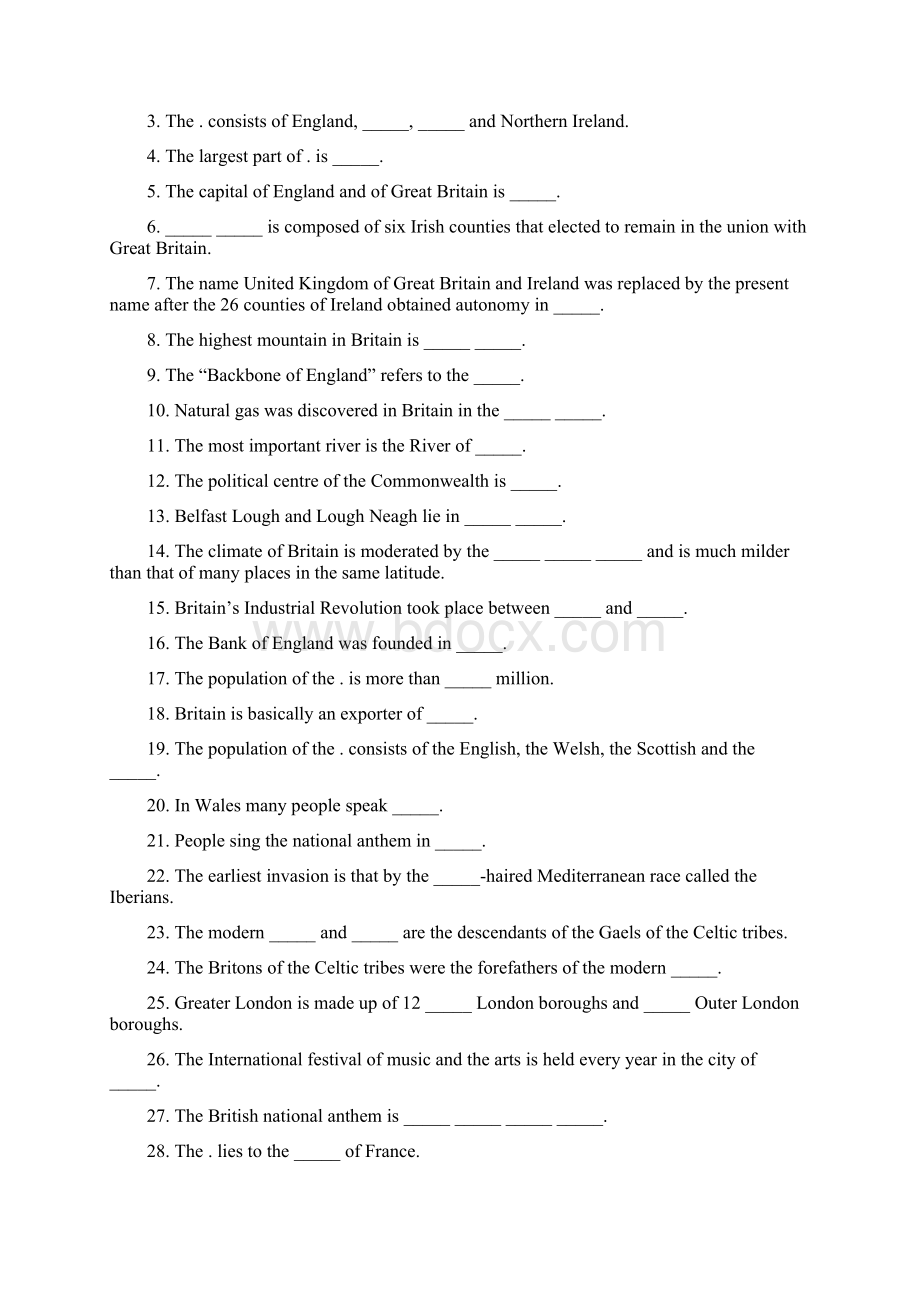 英语国家概况全知识点题库题目汇编含答案.docx_第3页