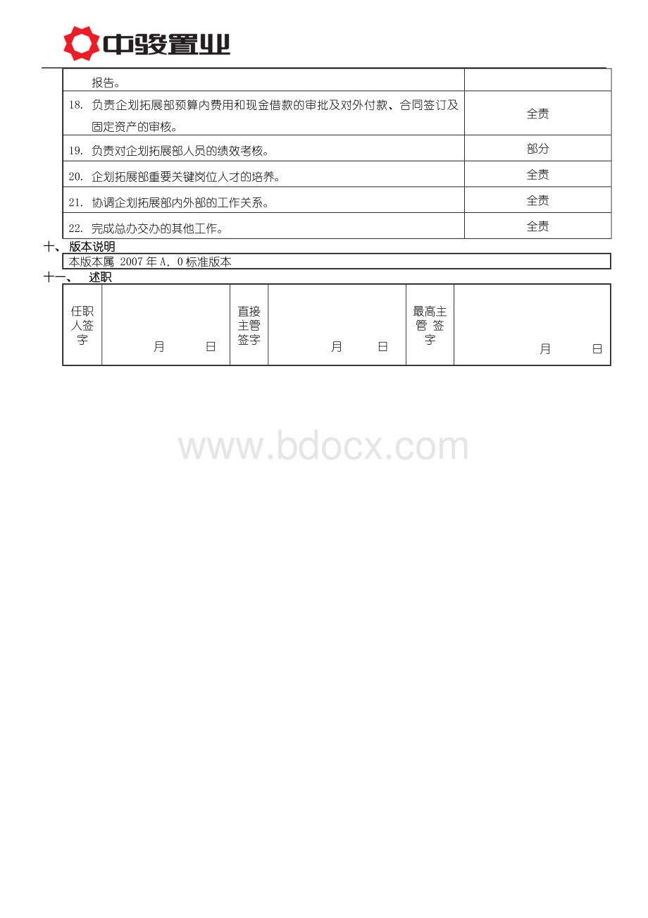 企划拓展部总经理职位说明书ZB-A002Word文件下载.doc_第3页