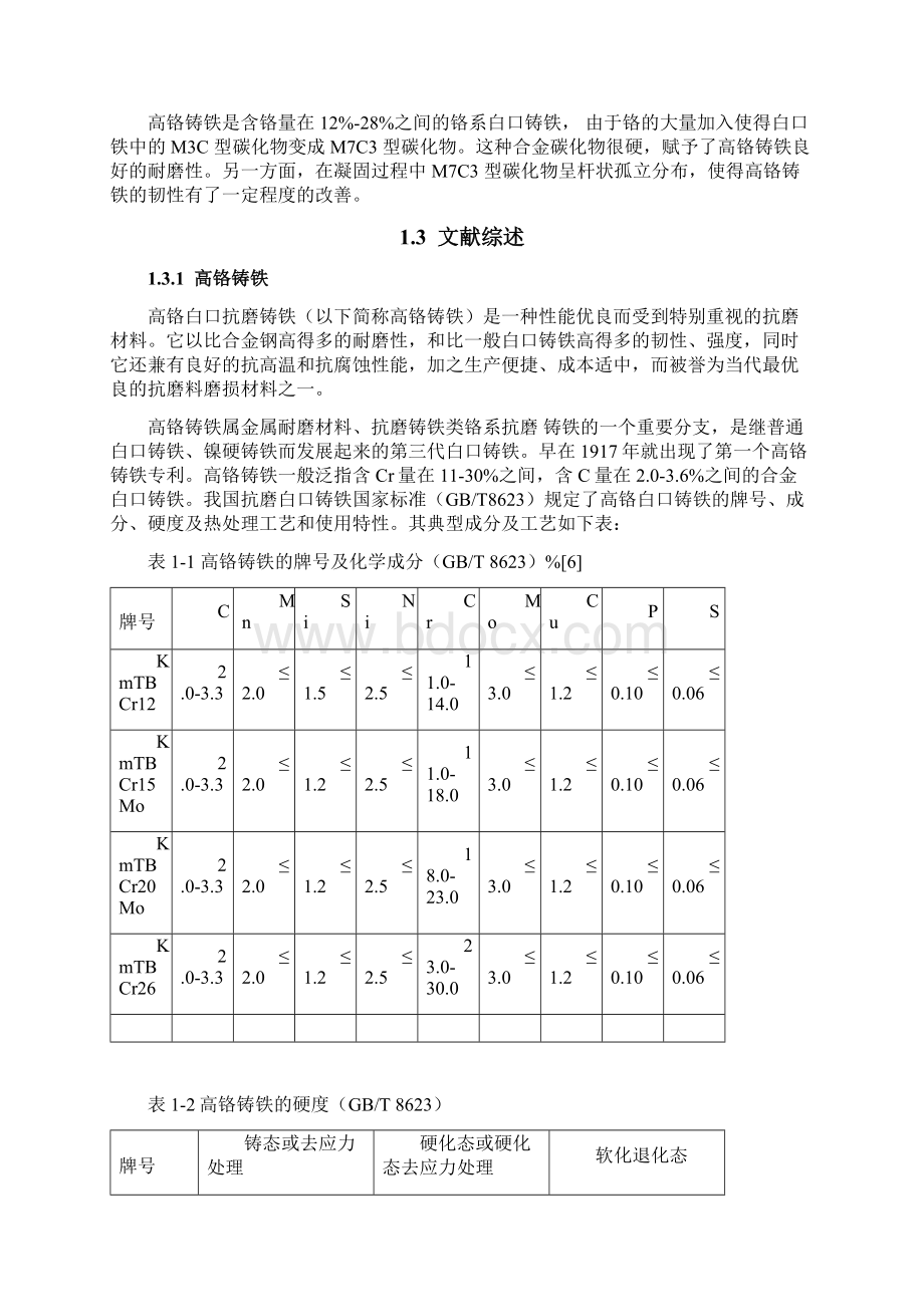 钒对高铬铸铁组织及性能的影响毕业设计论文Word文档格式.docx_第3页