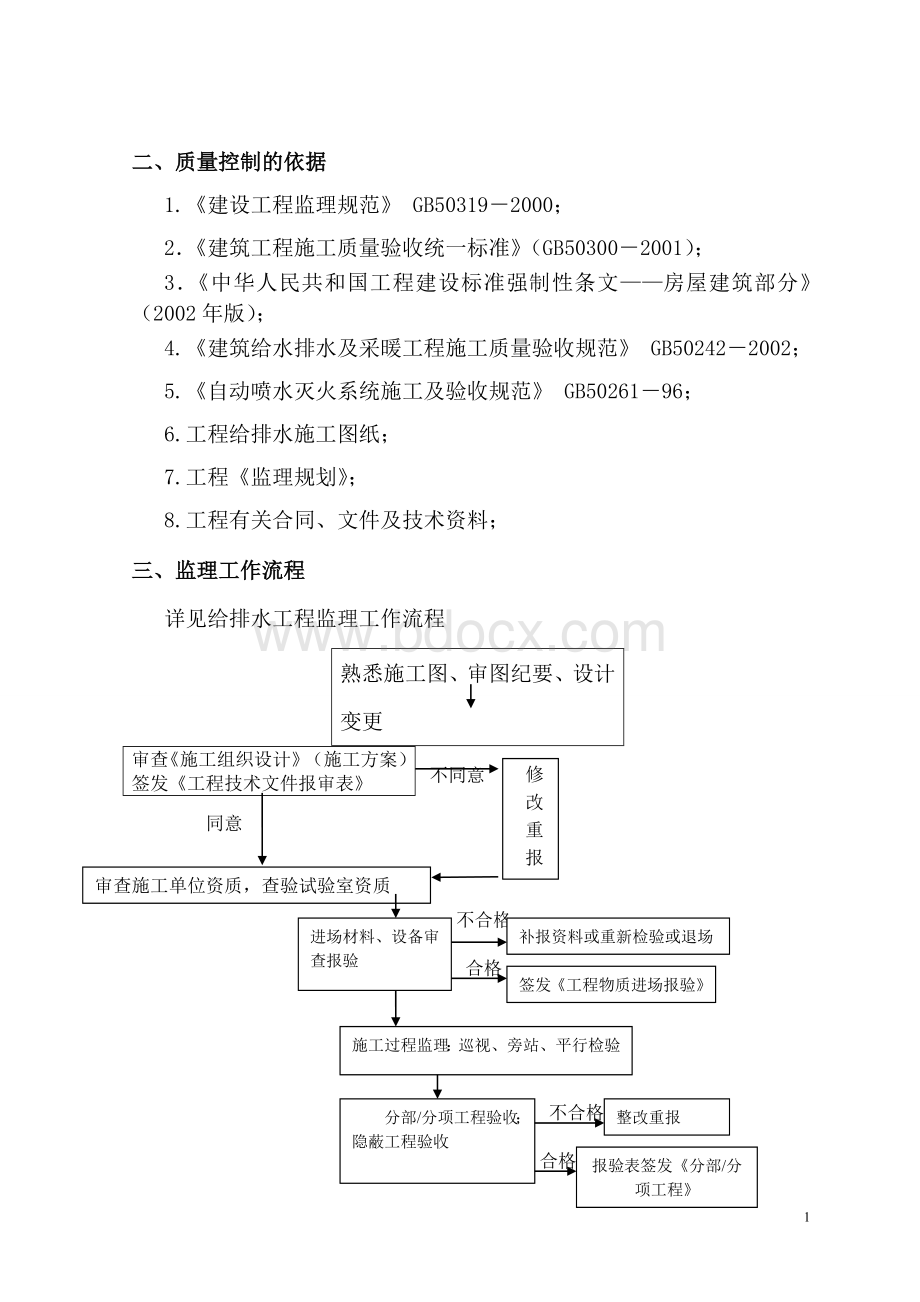 给水排水及消防监理细则Word格式文档下载.doc