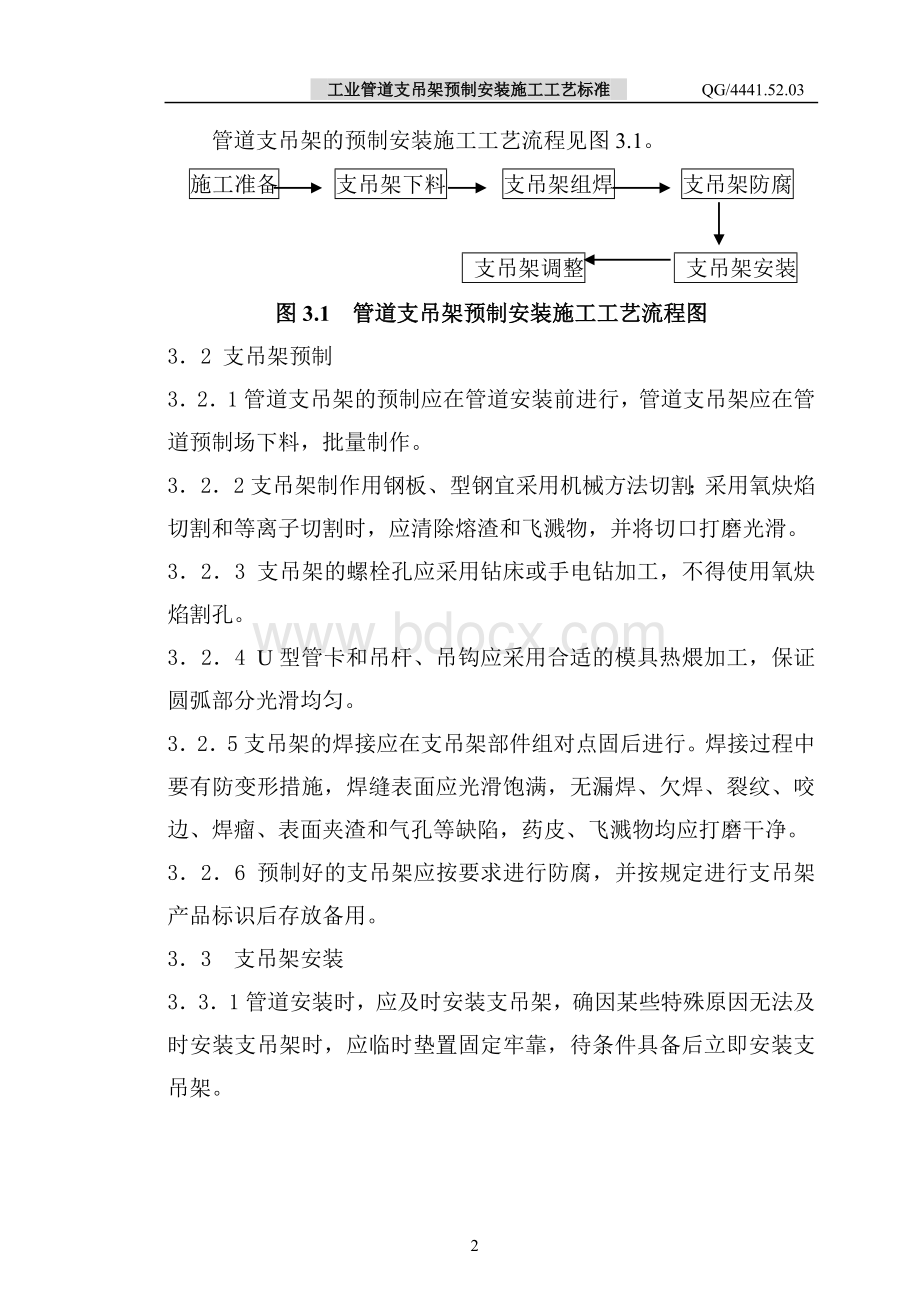 管道支架预制安装施工工艺标准.doc_第2页