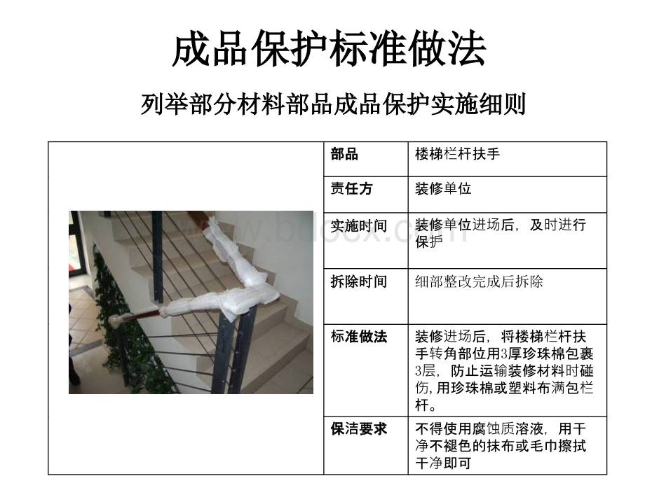 现场安全文明管理标准4《成品保护标准做法及实施细则》.ppt