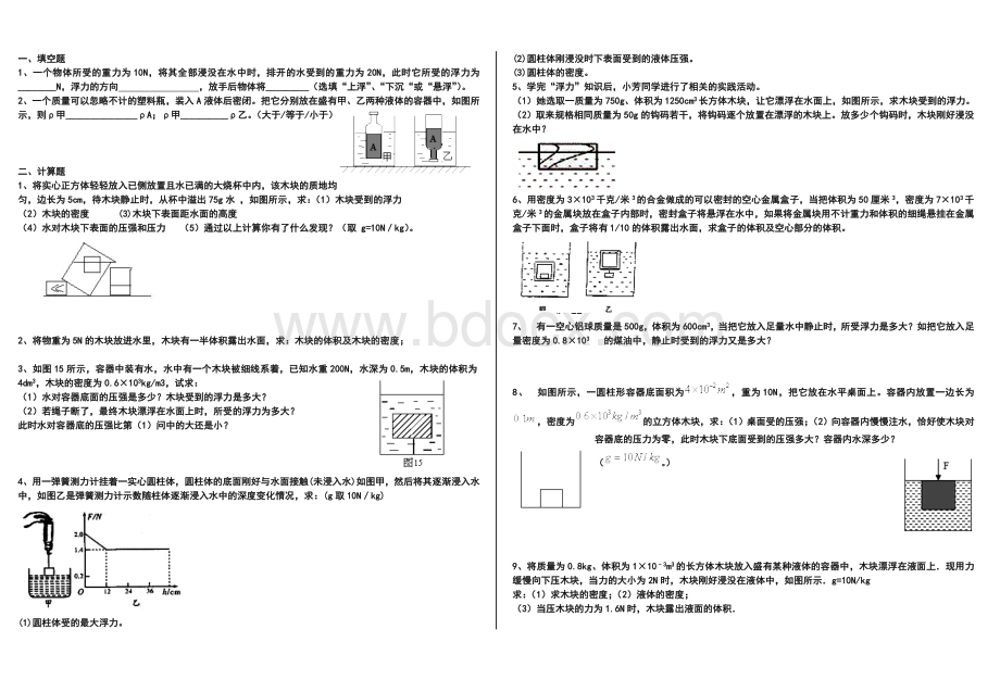 浮力综合计算.doc_第1页