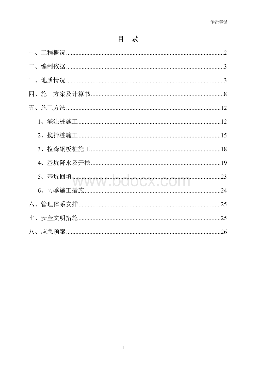 水利工程深基坑支护专项方案文档格式.doc_第1页