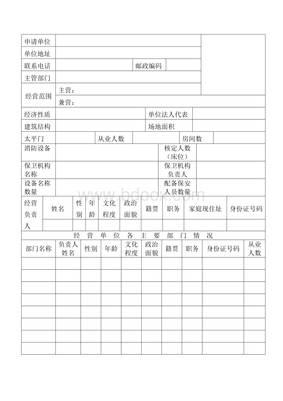 福州市公共场所特种行业申请开业审批表Word格式.doc_第2页