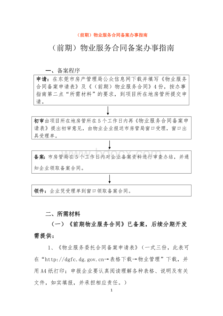 物业合同备案指南Word格式文档下载.doc