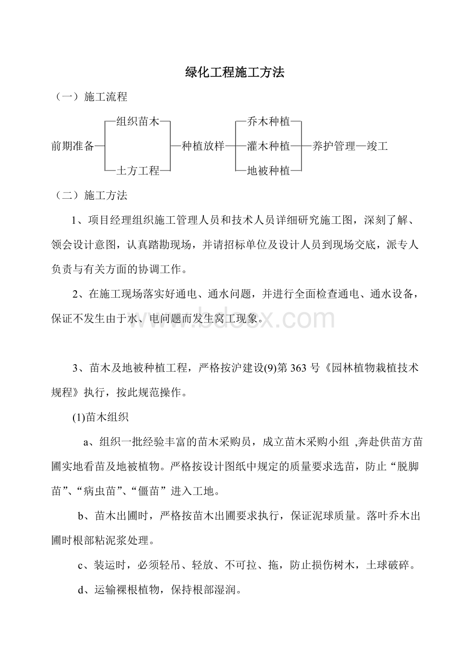 绿化工程专项施工组织设计Word格式文档下载.doc_第1页