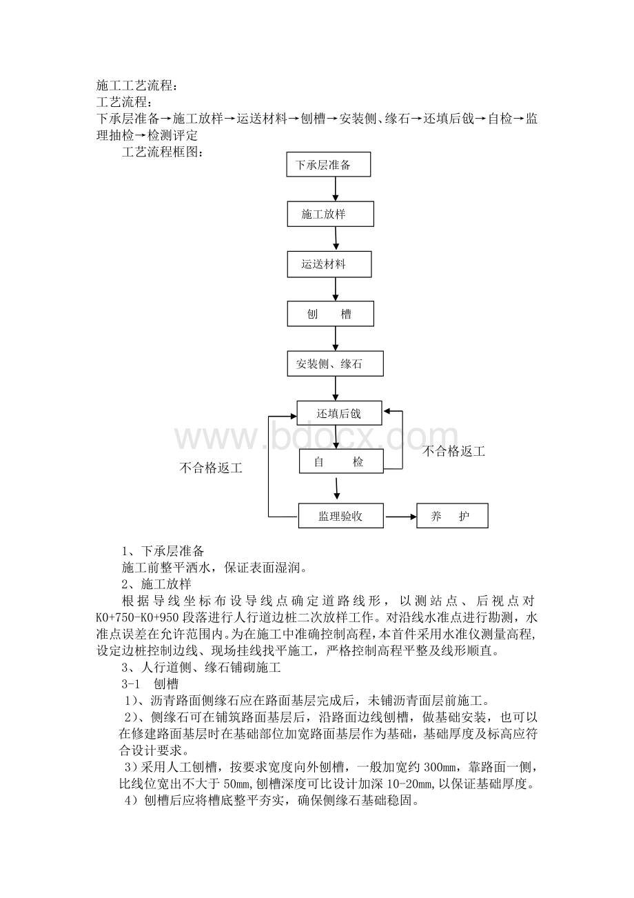 道路工程、人行道整形、现浇混凝土工程文档格式.doc_第1页