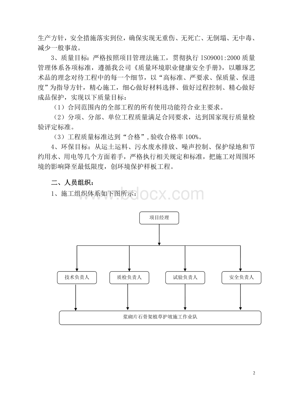 浆砌片石骨架植草护坡施工方案.doc_第2页