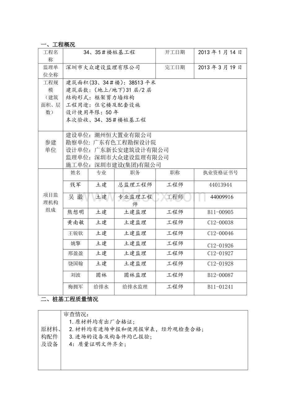 潮州恒大33、34栋桩基工程质量评估报告.doc_第2页