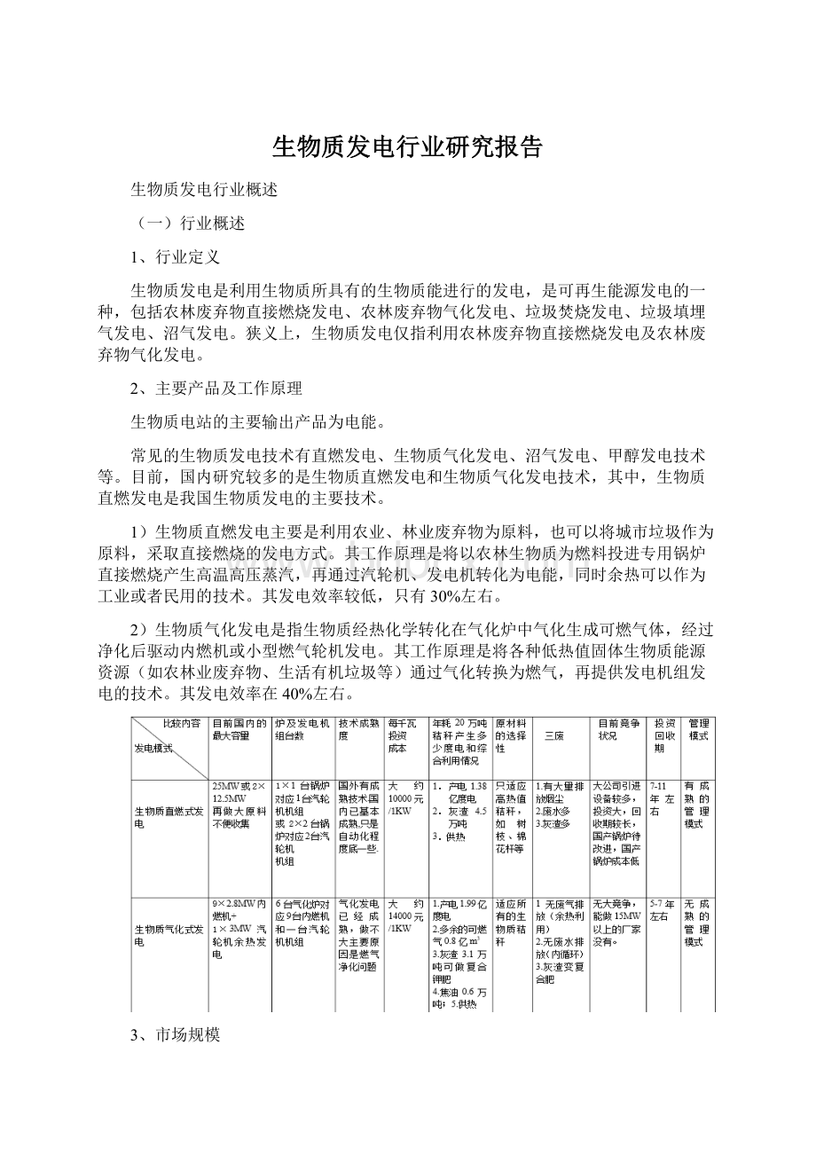 生物质发电行业研究报告.docx_第1页