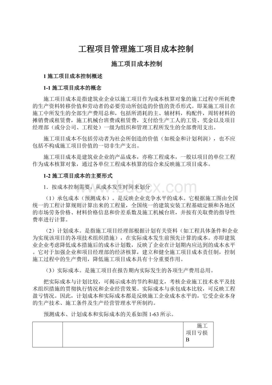 工程项目管理施工项目成本控制.docx_第1页