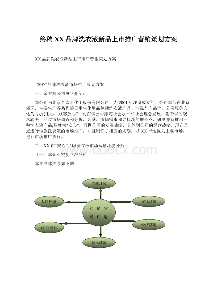 终稿XX品牌洗衣液新品上市推广营销策划方案Word下载.docx_第1页