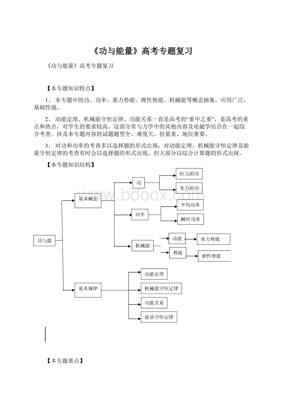 《功与能量》高考专题复习.docx_第1页